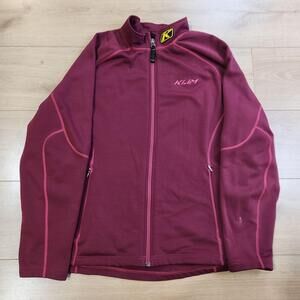 Klim Jacket Womens XL Burgundy Fleece Full Zip Lightweight Motorcycle